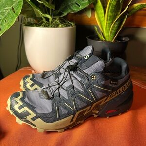 Salomon Trail Running Shoes - Gray and Tan